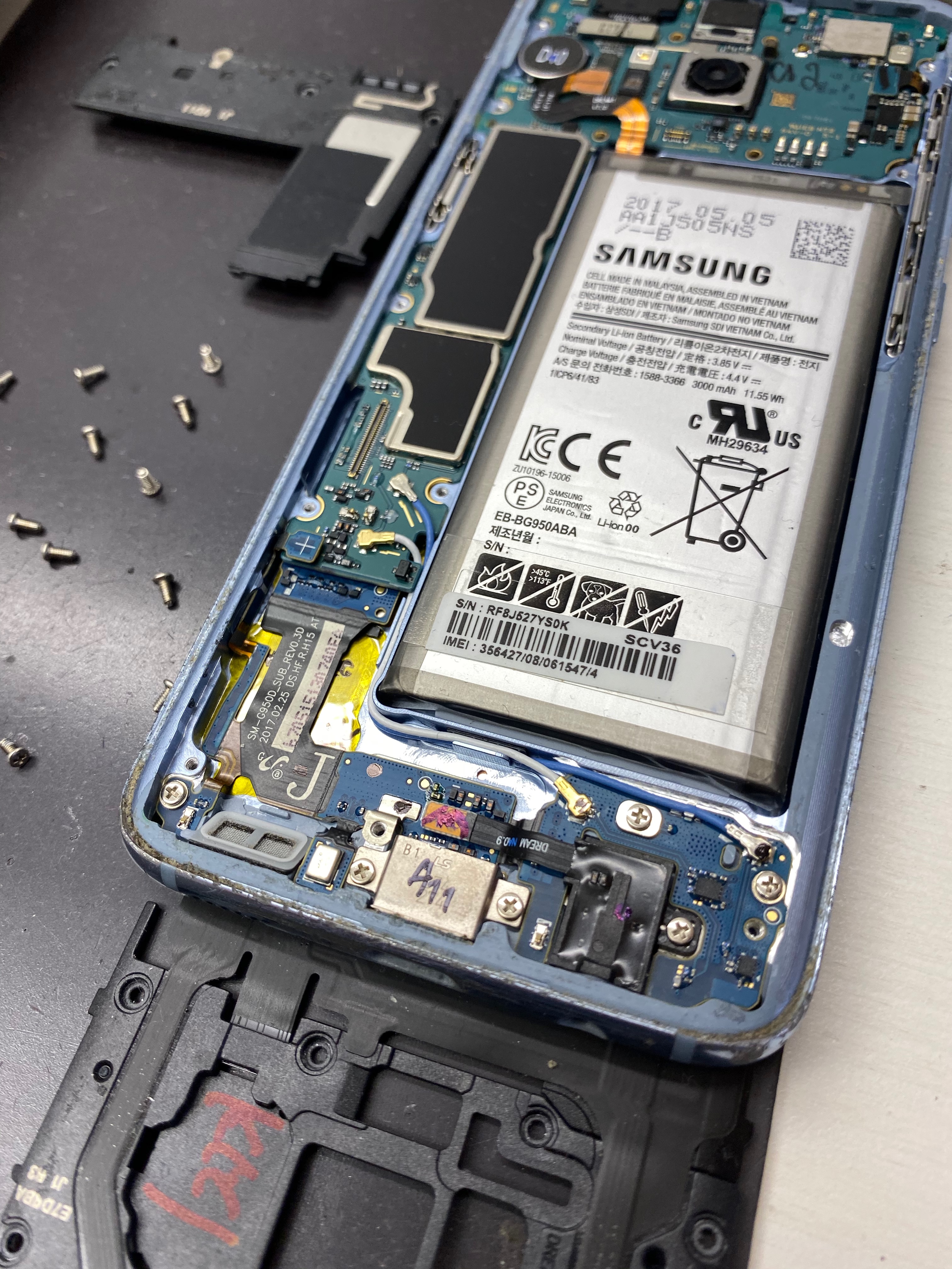 電池の減りが早くて困る サムスン電子のギャラクシーs8 Galaxys8 のバッテリー交換修理 電池交換修理 Xperia Galaxy Zenfone Huawei Nexus修理のアンドロイドホスピタル