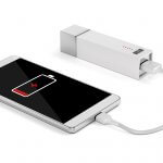 Smartphone,Charging,With,Power,Bank,On,White,Background,,3d,Illustration