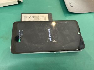 バッテリー交換により無事に起動しデータも残ったAQUOS wishの画面